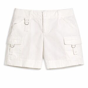 White House Black Market White Cargo Shorts Women’s Size 00 Utility Summer